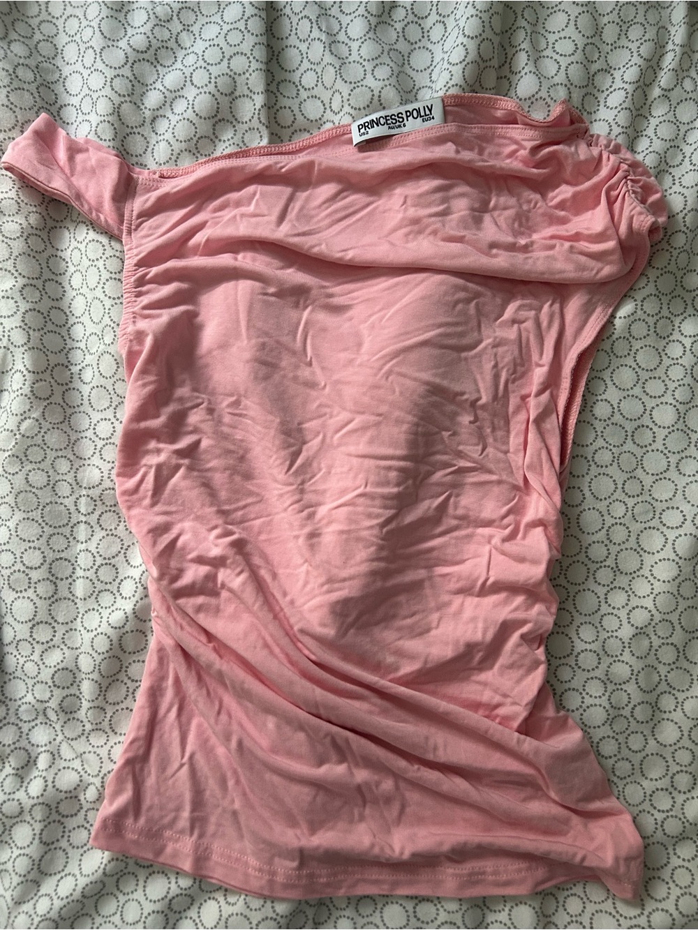 Princess Polly Light Pink One-Shoulder Camisole Top